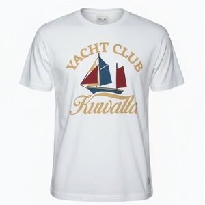 Kuwalla Mens Yacht Club Graphic Boss Tee White Cotton Shirt KUL-BOSS-T3010 M